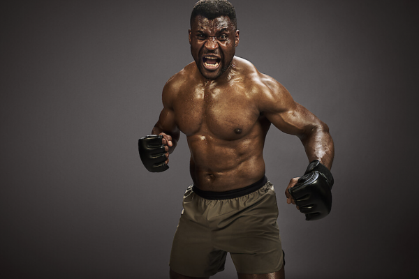 Francis Ngannou outweighs Philipe Lins