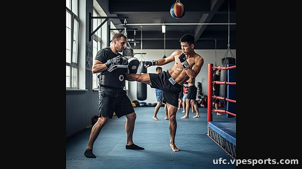 Προπόνηση kickboxing Zhou Jiaqiang
