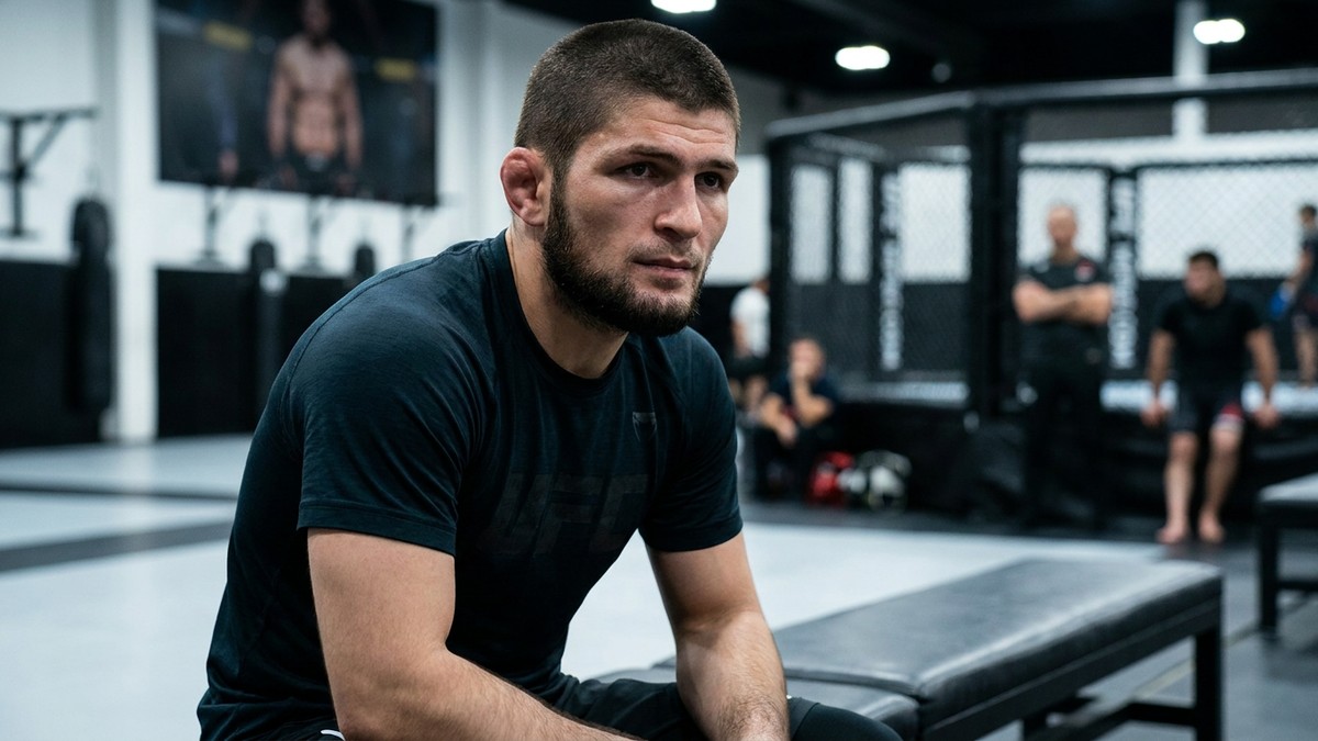 Khabib Nurmagomedov wird von Cormier unterstützt