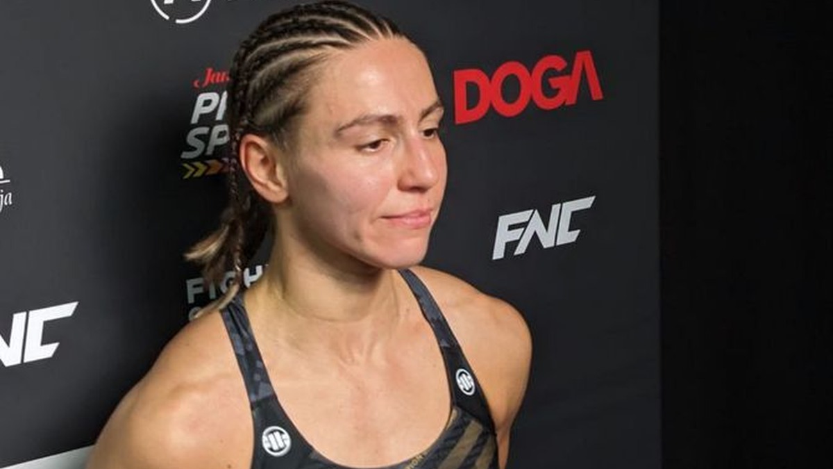 Marina Spasic after an MMA victory